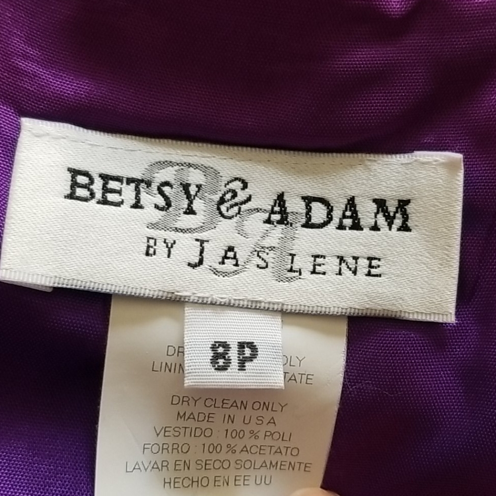 Dress 8P by Jaslene. Black over purple lining - Picture 7 of 8